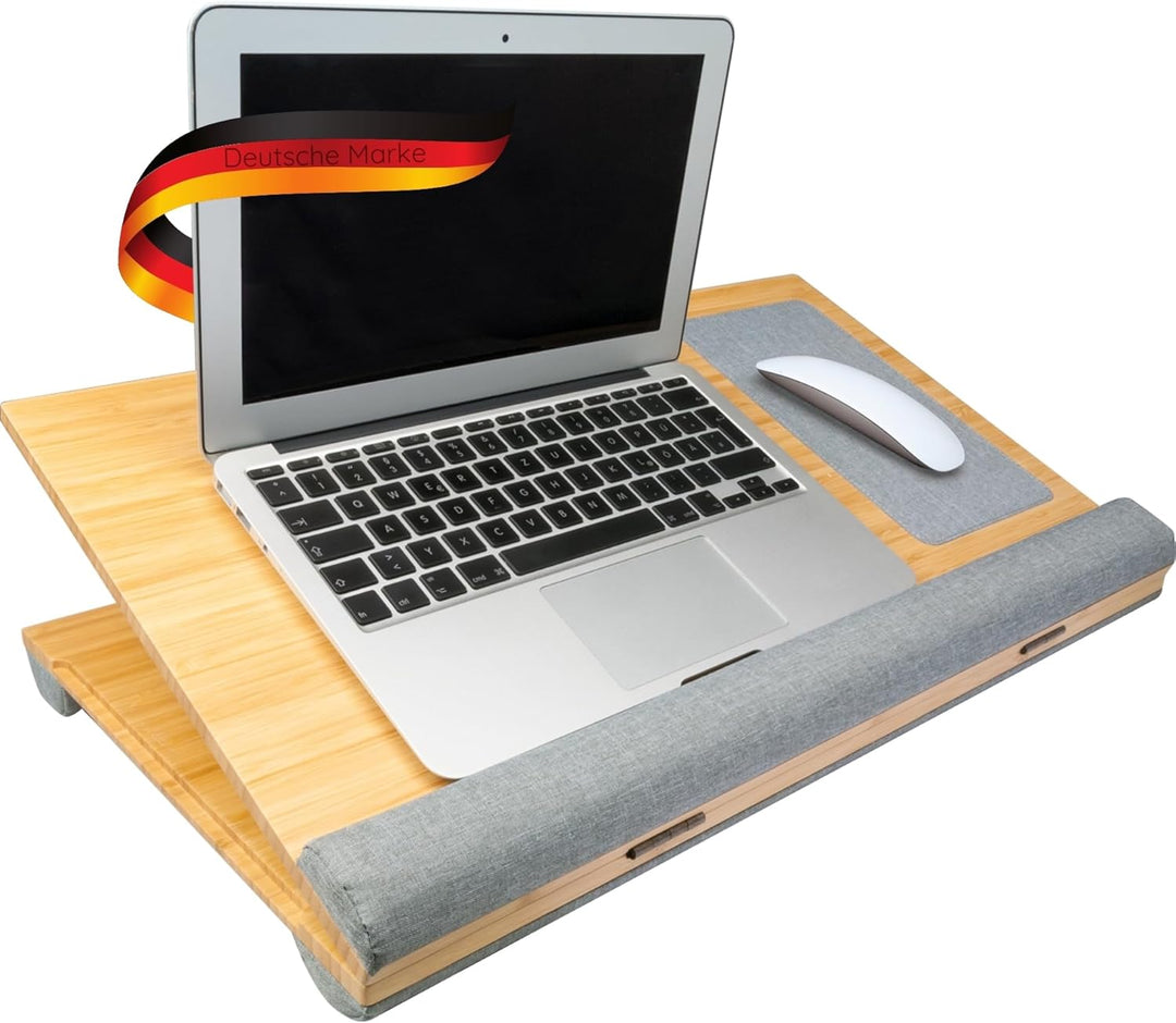 SCHWAIGER 659917 Bambus Laptop Notebook Ständer Knieauflage Computertisch Laptop-Halterung Schreibti