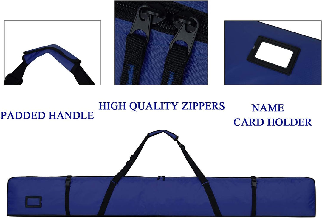 AUMTISC Skitasche Skisack Gepolstert Snowboardtasche Zum Transport Von Skiausrüstungstasche Mit vers