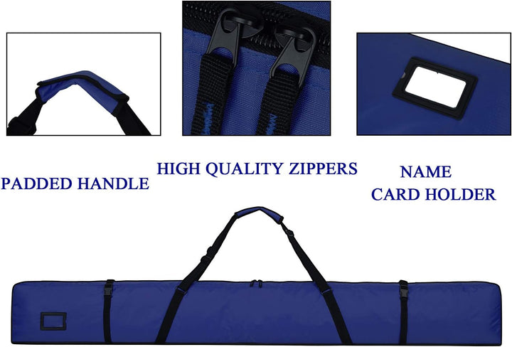 AUMTISC Skitasche Skisack Gepolstert Snowboardtasche Zum Transport Von Skiausrüstungstasche Mit vers