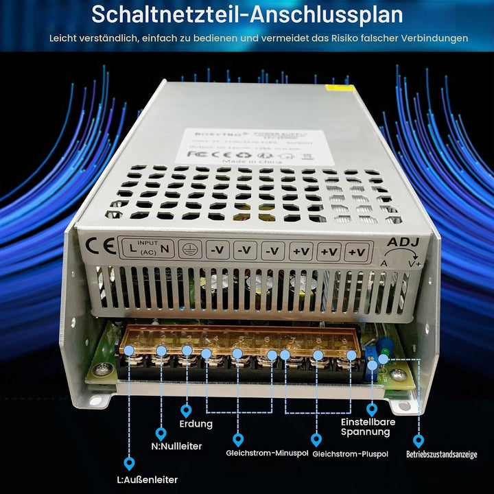 Universal Schaltnetzteil 48V 20.8A 1000W Geregelter Universal Netzteil AC 110V/220V (PSU SMPS) 48Vol