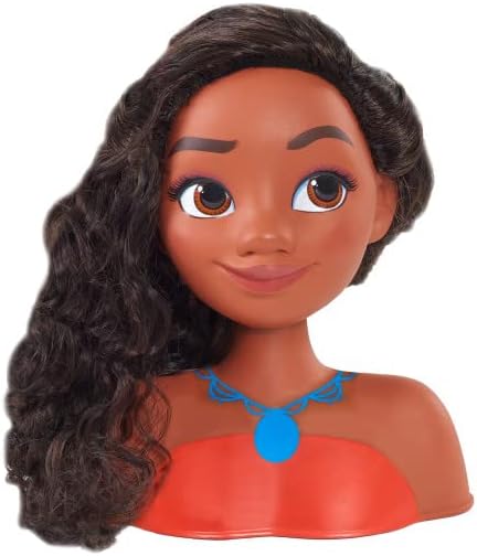 Just Play Disney Princess Moana Frisierkopf Mini 14cm mit Haarbürste für Styling-Spass, ab 3 Jahren