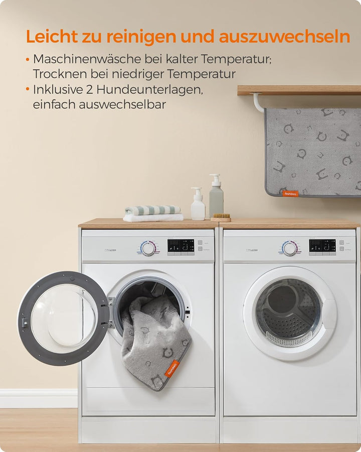 Feandrea Hundedecke, 2er Set, Wiederverwendbare Hundematte, 91 x 86 cm, M, wasserdicht, auslaufsiche