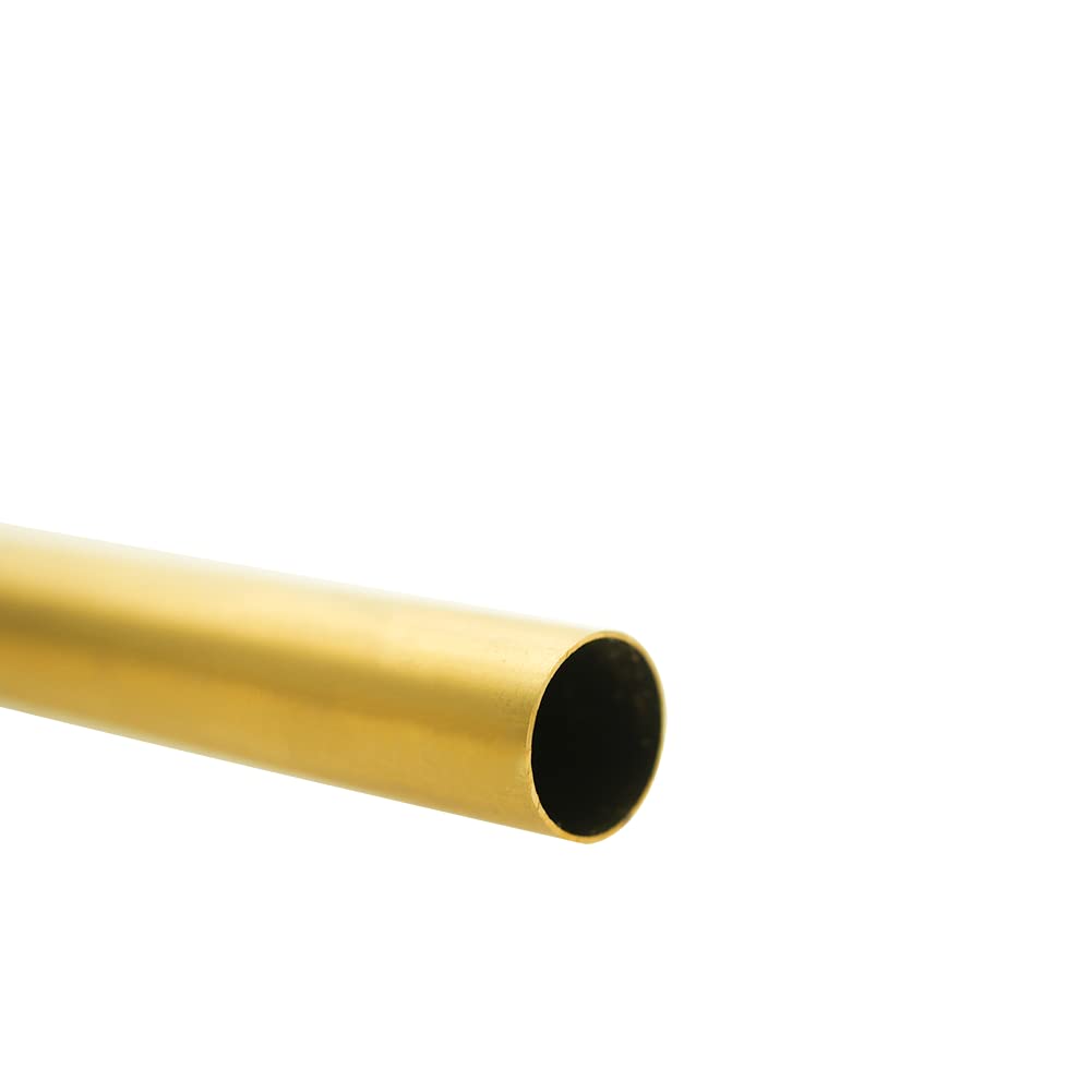 Tynulox H62 Messingrohr, 38 mm Aussendurchmesser, 1 mm Wand × 300 mm Länge, Messingrohr, nahtlos, Ru