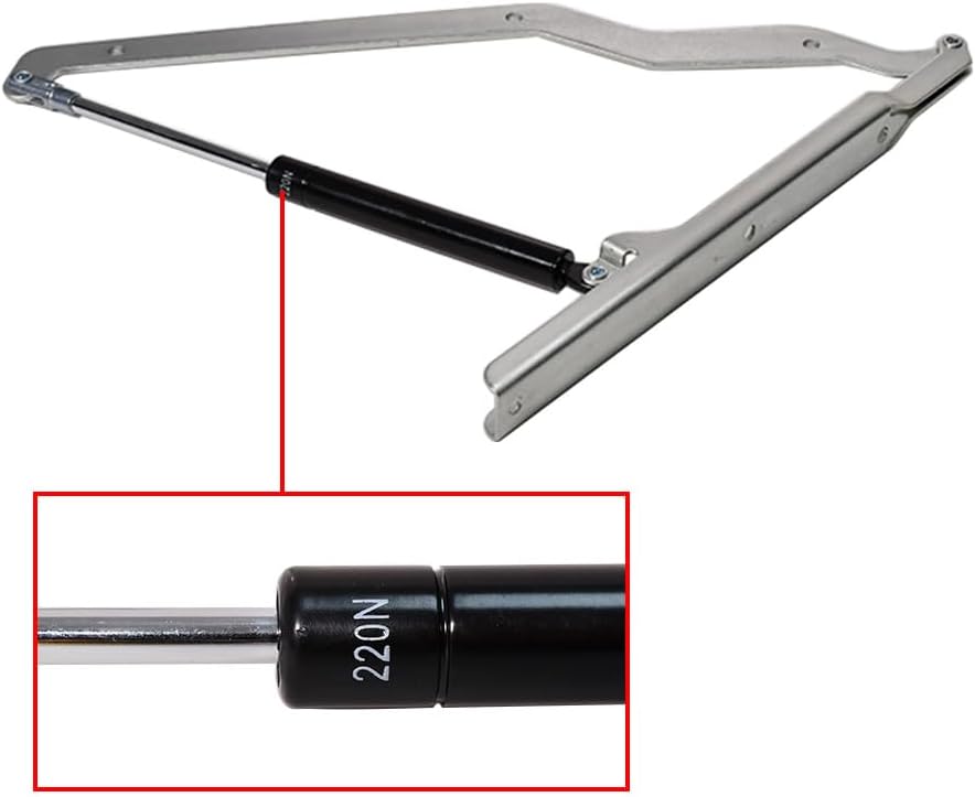 2xHydraulische Kolben-Gasdruckfeder 200N Hydraulikkolben Scharnier Deckel Schliessen Halterung Ersat