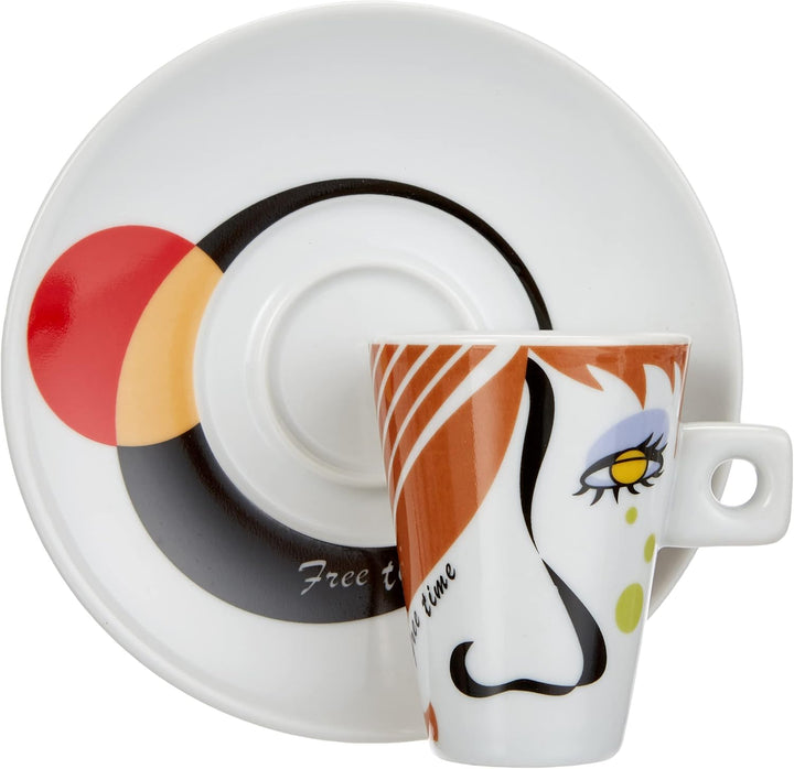 Zeller, Porzellan, Espressotassen Set 12-teilig Faces, Dekor, Weiss, Weiss