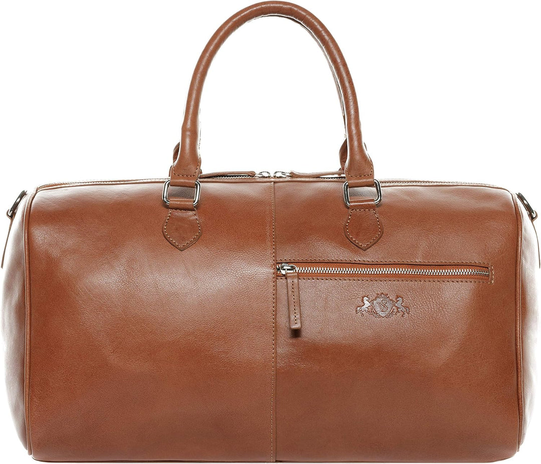 SID &amp; VAIN Weekender Seattle aus Vintage Leder I Sporttasche gross für Herren und Damen I Reisetasch