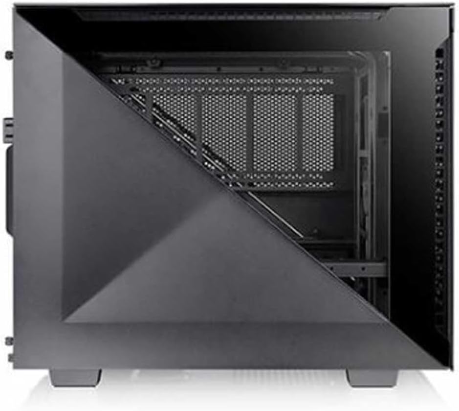 Thermaltake Divider 200 TG Air Black | Micro-ATX-PC-Gehäuse | 2 x gehärtetes 3mm Glasseitenteil | Me