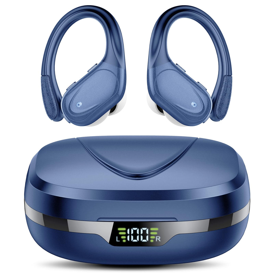 CASCHO Bluetooth Kopfhörer Sport, Kopfhörer Kabellos Bluetooth 5.3, 60 Std Kabellose Kopfhörer mit T