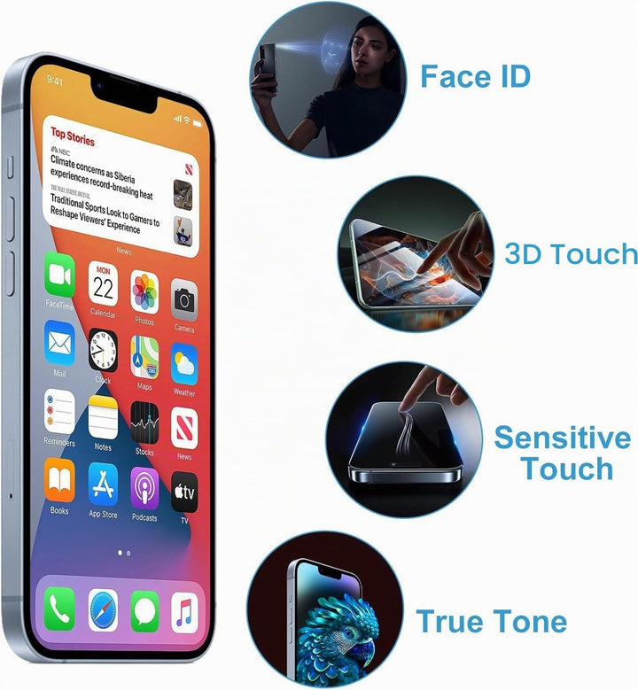Dinow Display für iPhone 12 12 Pro, 6.1" Bildschirm für iPhone 12 für iPhone 12 Pro Full HD 3D Touch