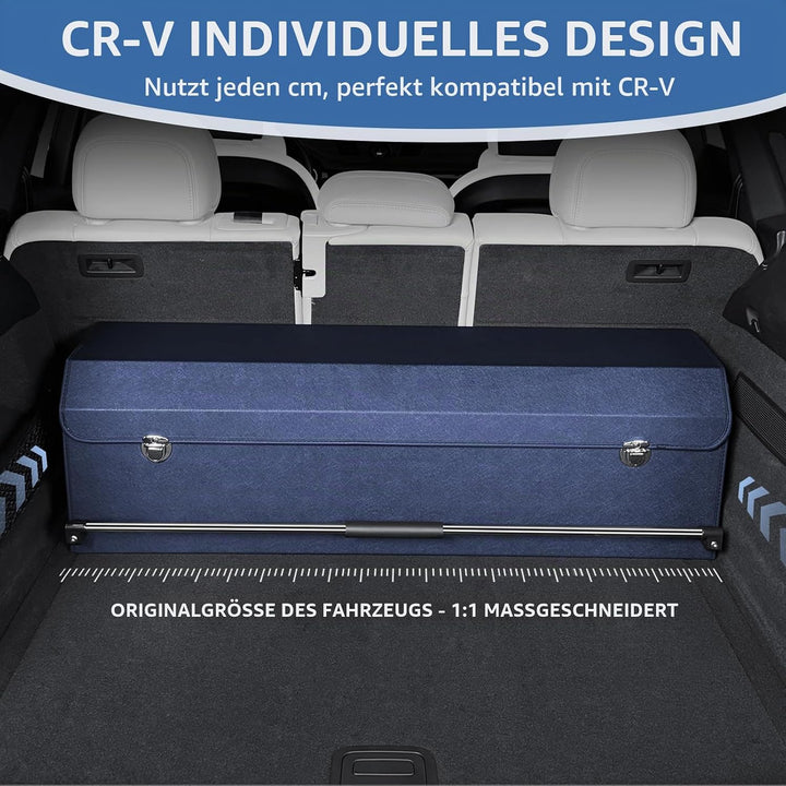 Auto Kofferraum Organizer mit Deckel, Aufbewahrungsbox Gross XXL und Stabilem Griff, 90L Premium Led