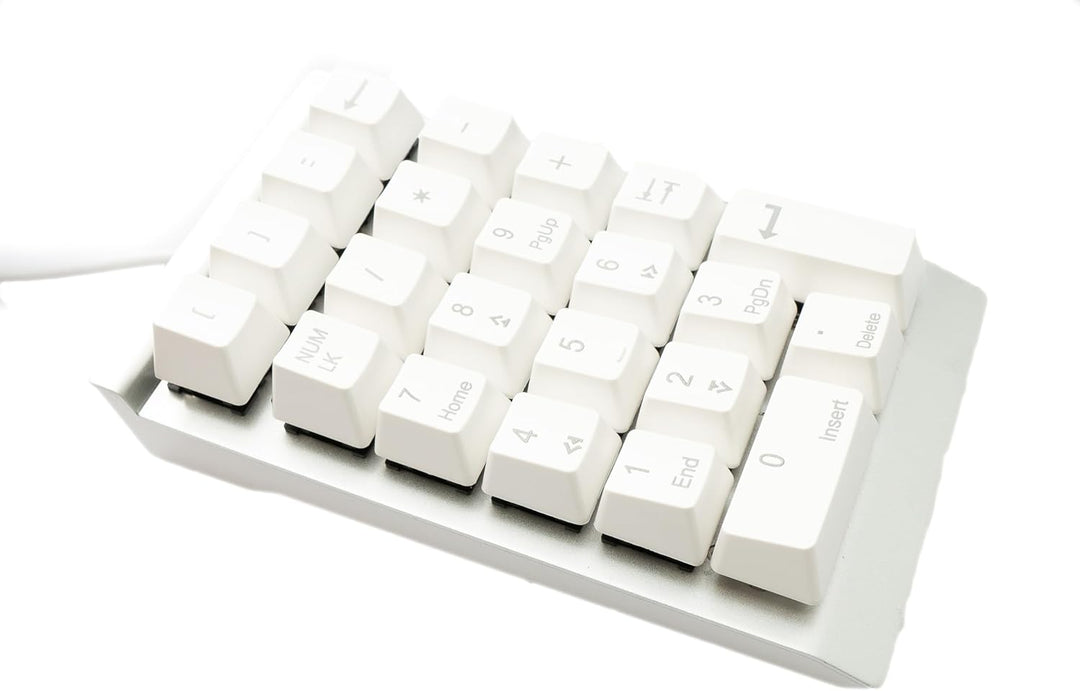 System-S Numpad Ziffernblock 23 Tasten USB 2.0 Typ A mechanische Tastatur mit LED in Weiss