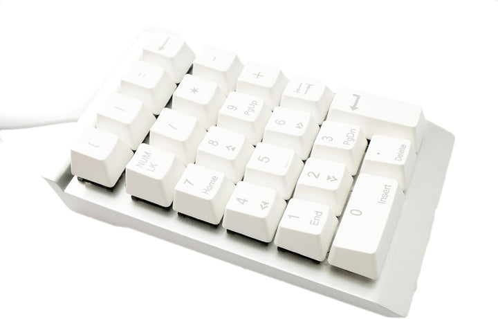 System-S Numpad Ziffernblock 23 Tasten USB 2.0 Typ A mechanische Tastatur mit LED in Weiss