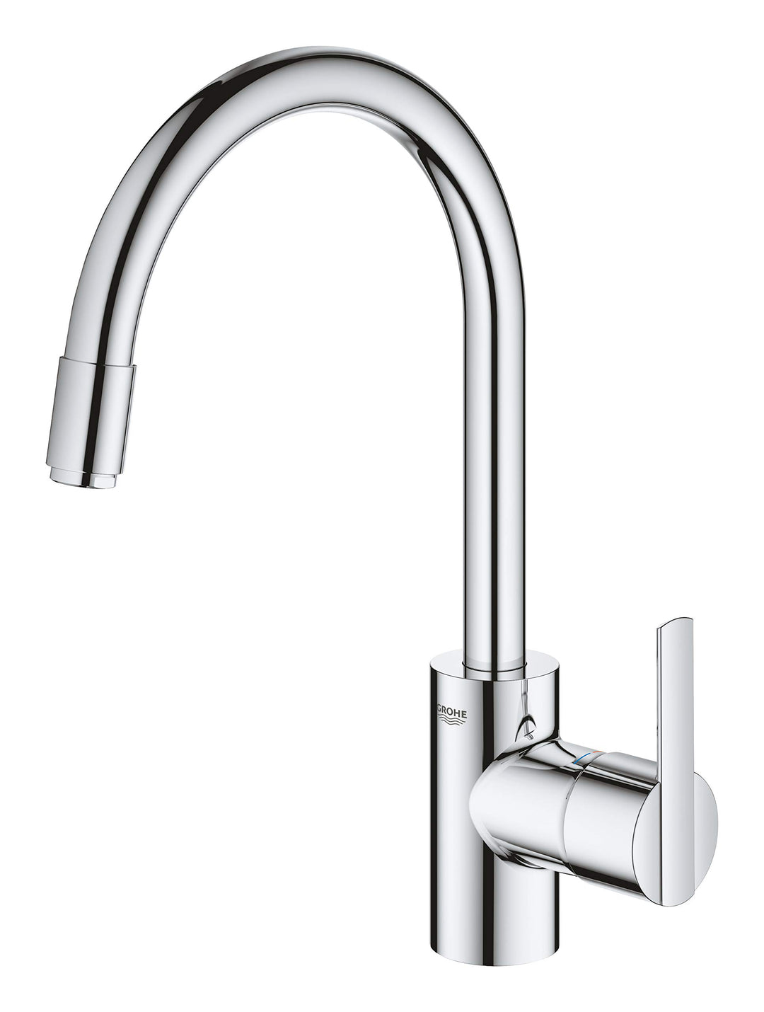 GROHE Feel - Einhand Spültischarmatur mit herausziehbarem Mousseurauslauf (integrierter Rückflussver