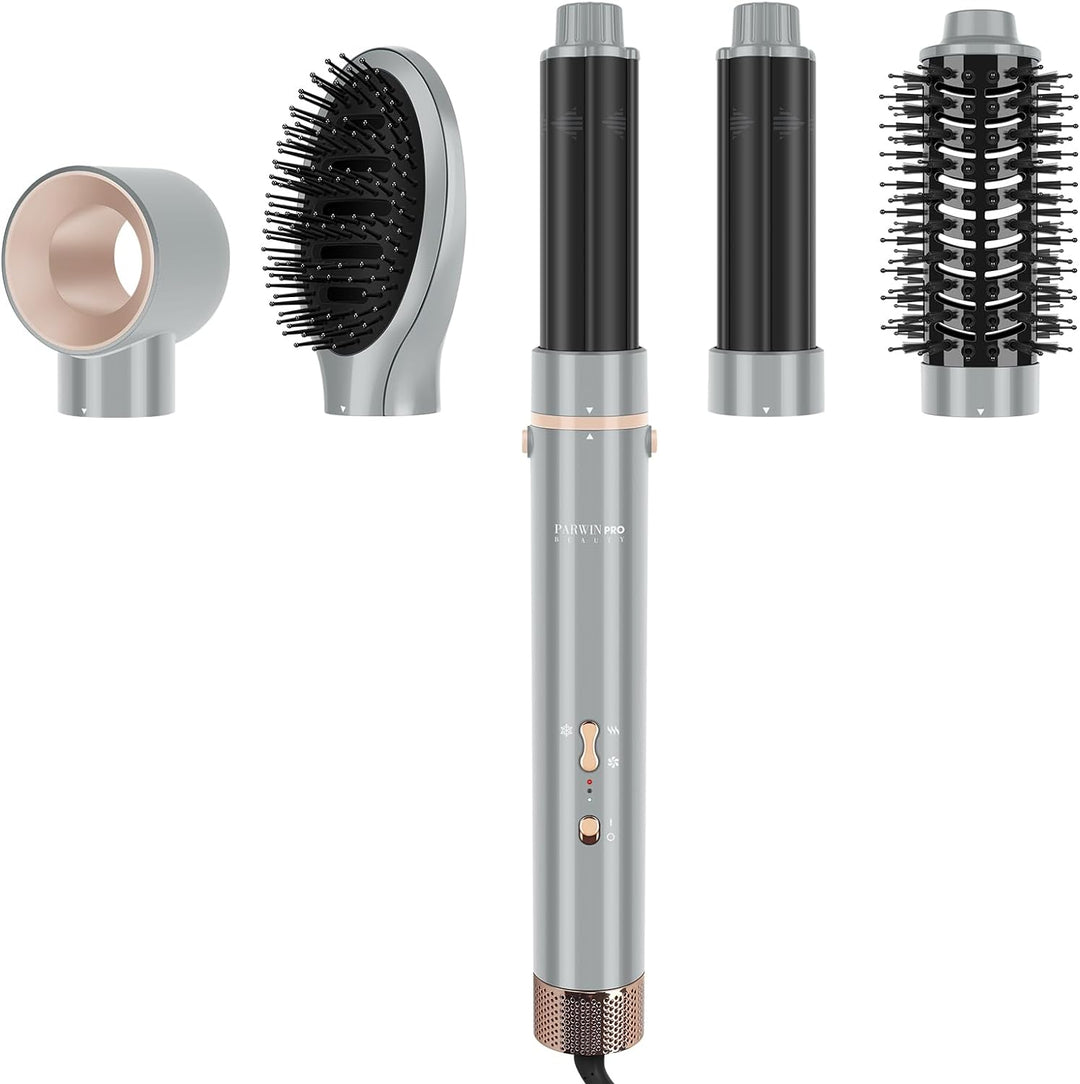 5 IN 1 MaxAIR Styler, PARWIN PRO BEAUTY Haartrockner Warmluftbürste Set, Rundbürstenföhn, Lockenstab