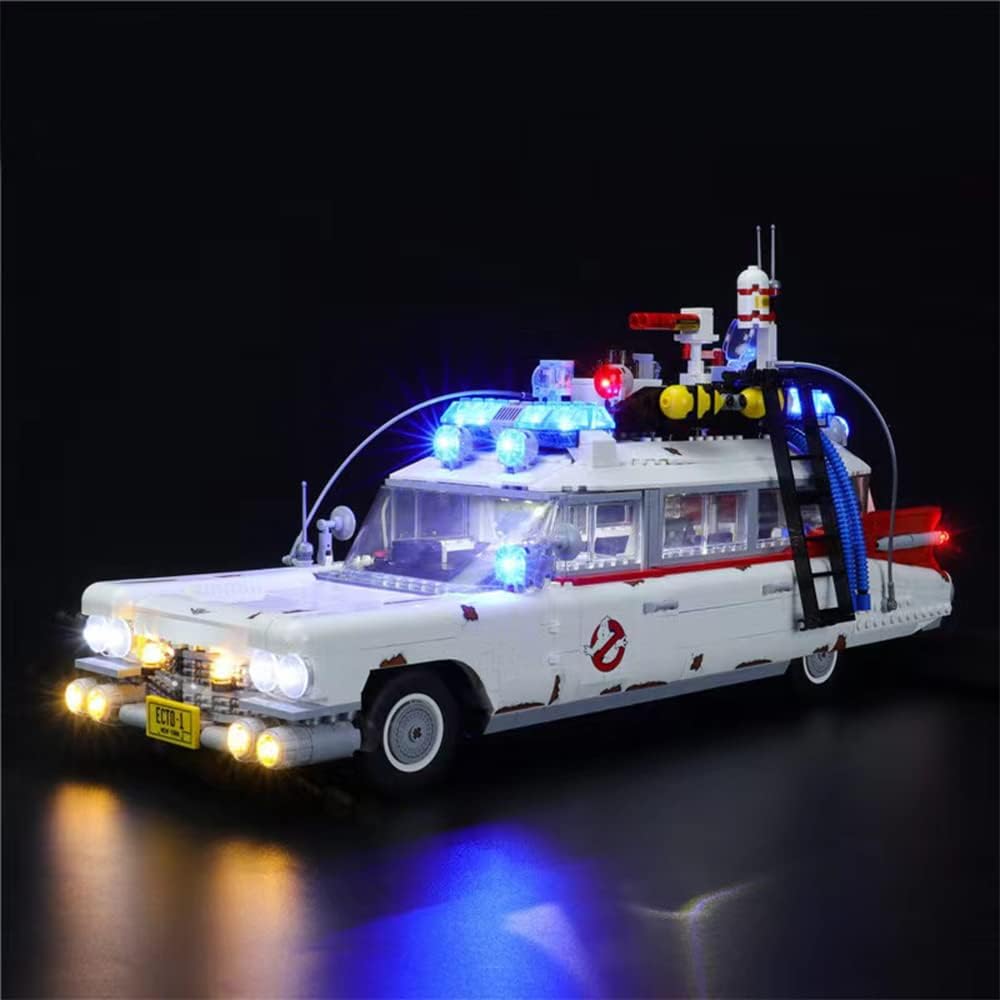 GEAMENT LED Licht-Set Kompatibel mit Lego Ghostbusters Ecto-1 - Beleuchtungsset für Creator 10274 Ba