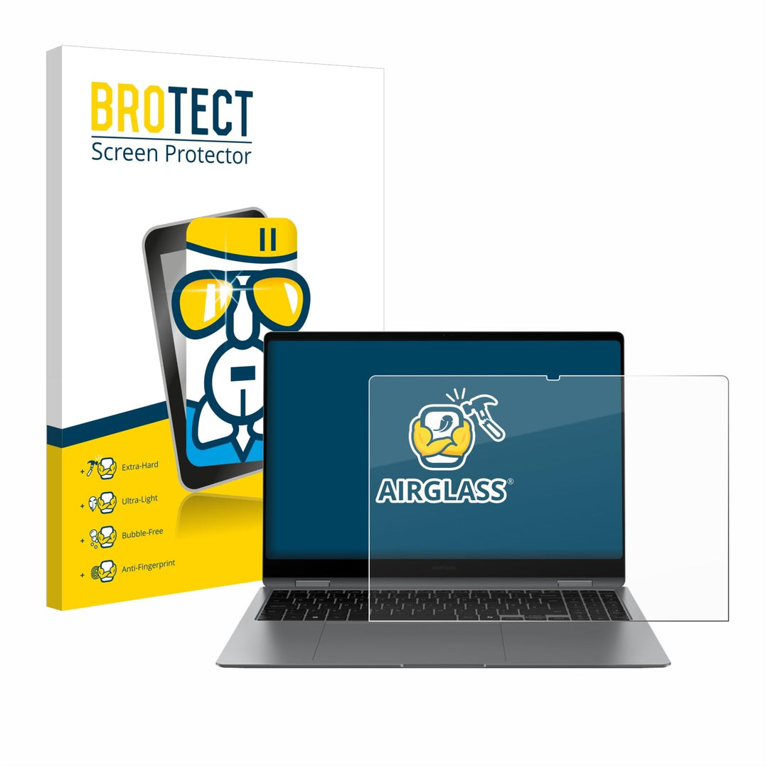 BROTECT Schutzglas für Samsung Galaxy Book5 Pro 360 16" Schutzfolie Panzer Folie Glas[Extrem Kratzfe