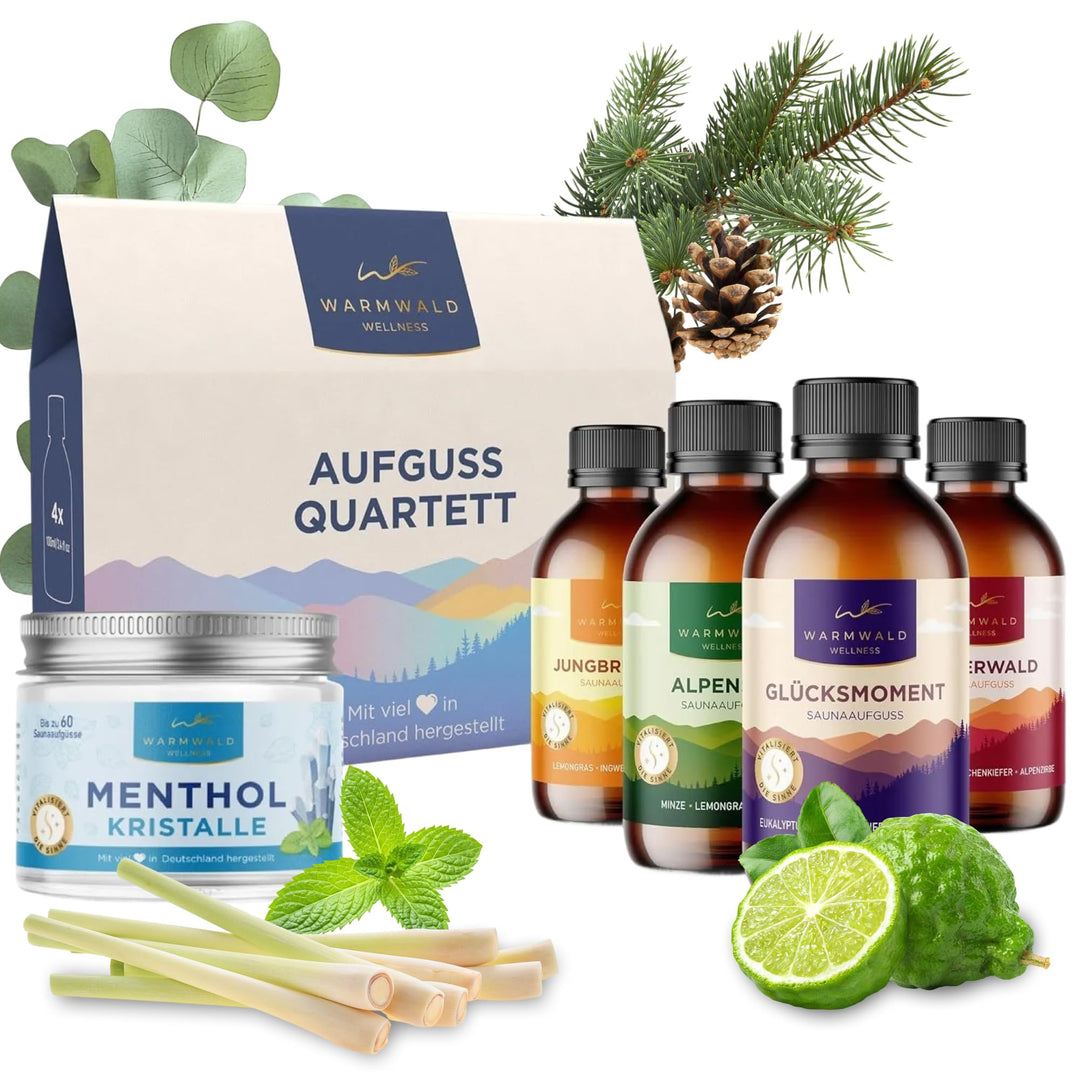 Warmwald - Saunaaufguss - Sauna Aufgussmittel mit natürlichen ätherischen Ölen - Saunaöl - Saunaduft