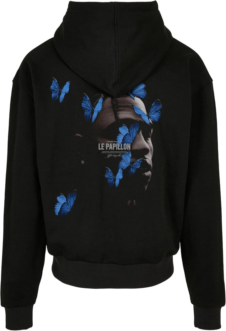 Mister Tee Herren Le Papillon Heavy Oversize Zip Hoody S Schwarz, S Schwarz