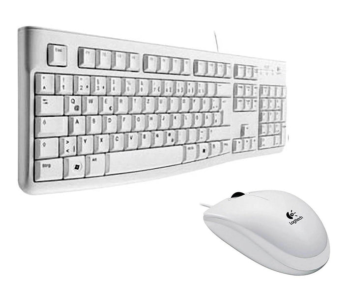 Logitech K120 Business Keyboard, QWERTZ, deutsches Layout (Tastatur | inkl. Maus, Weiss)