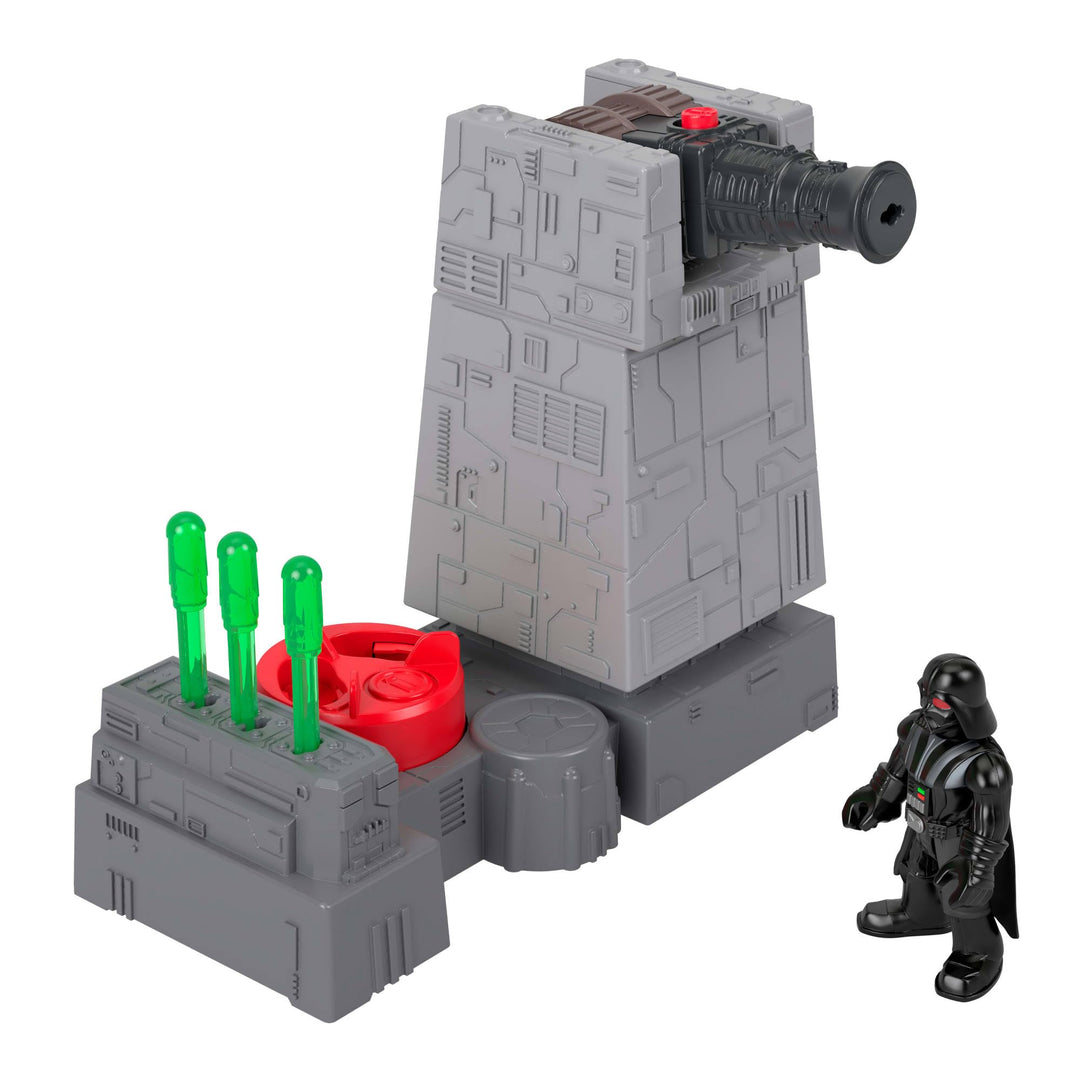 Fisher-Price Imaginext Star Wars-Spielzeuge, Todesstern-Turm, Kanone mit Darth Vader-Figurenschlüsse