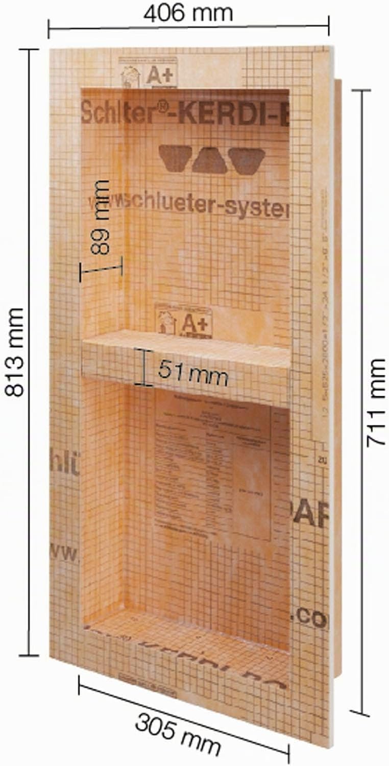 Schlüter KERDI Board N Wandnische (305x711x89 mm), 305x711x89 mm