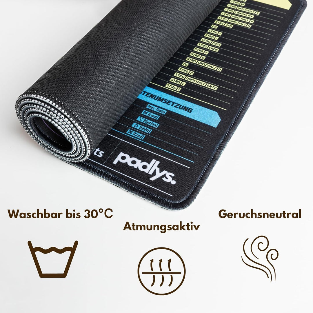 Padlys – Office Schreibtischunterlage mit Excel, Word & Windows Tastenkombinationen 800x300mm, Excel