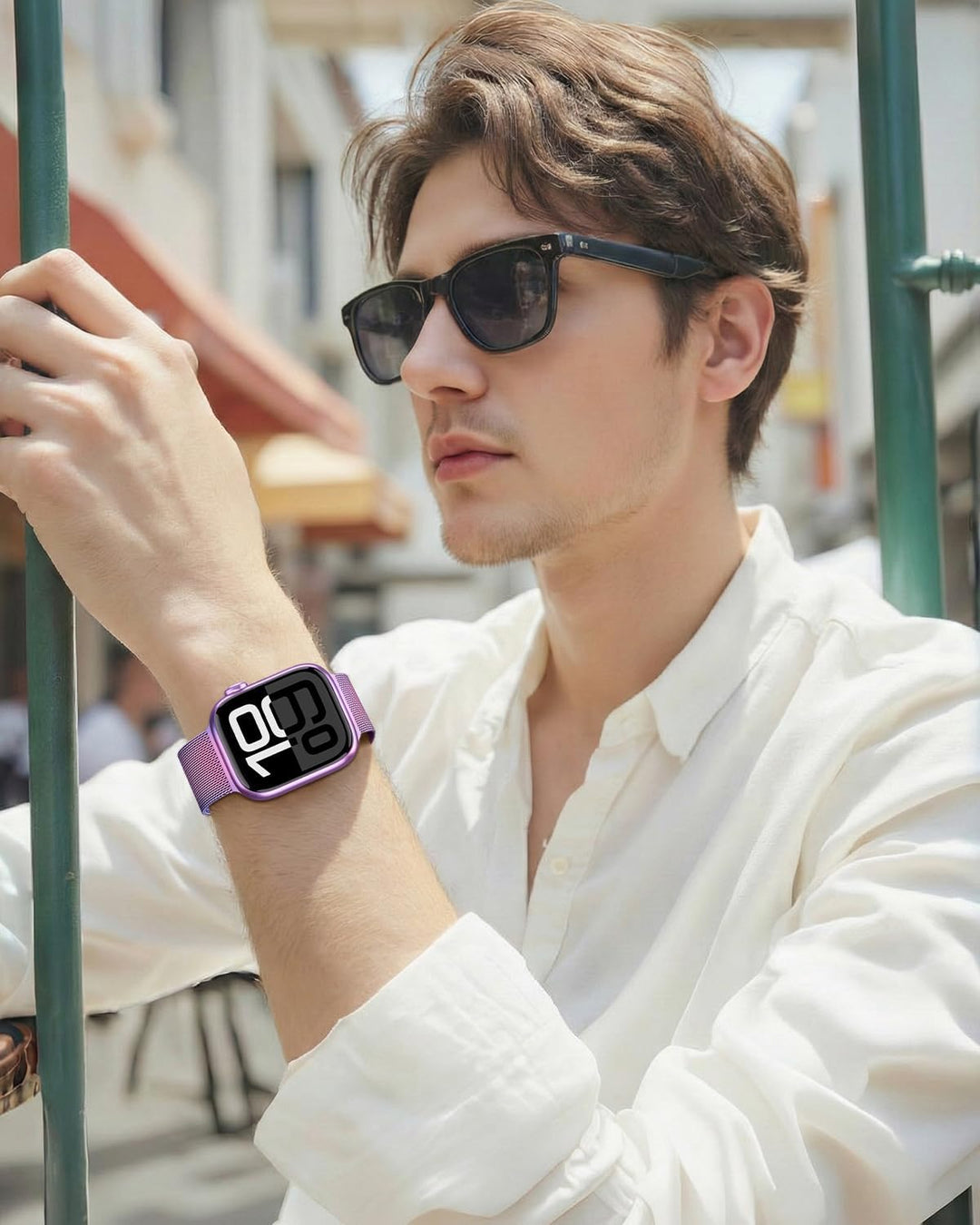 Higgs Ersatzarmband Kompatibel mit Apple Watch Armband 46mm 45mm 44mm 42mm 41 mm 40mm 38mm 49mm, Mag