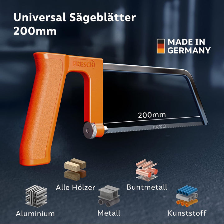 Presch Universal Sägeblätter 200mm - 10 Stk. für dauerhafte Leistung - Ideal für unterschiedlichste