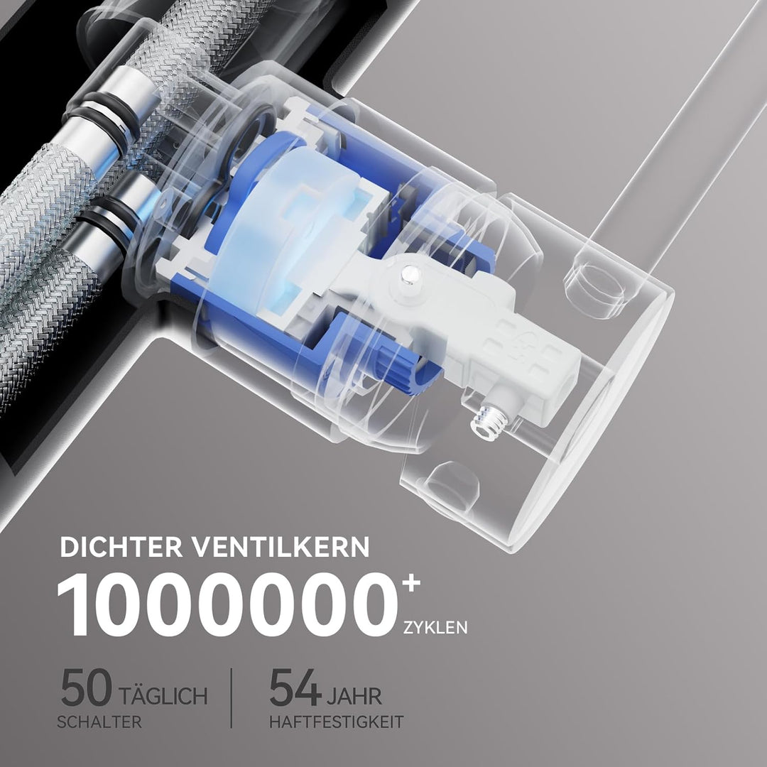 CECIPA Wasserhahn Küche Schwarz, Hoher Bogen Hochdruck Küchenarmatur mit Brause Ausziehbar Armatur,