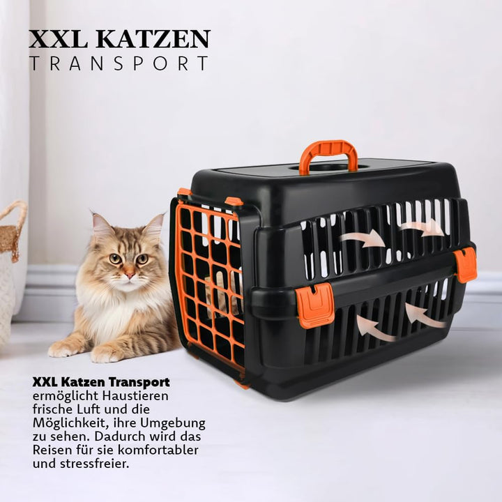 Katzen-Transportbox-Robuste Hartschalen | Strapazierfähige Katzenbox | Robuste Katzenbox aus Hartpla