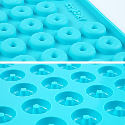 Collory Medium Donut (2,8cm) Silikon Backform für Hundekekse & Hundeleckerlis, Pralinenform, Schokol