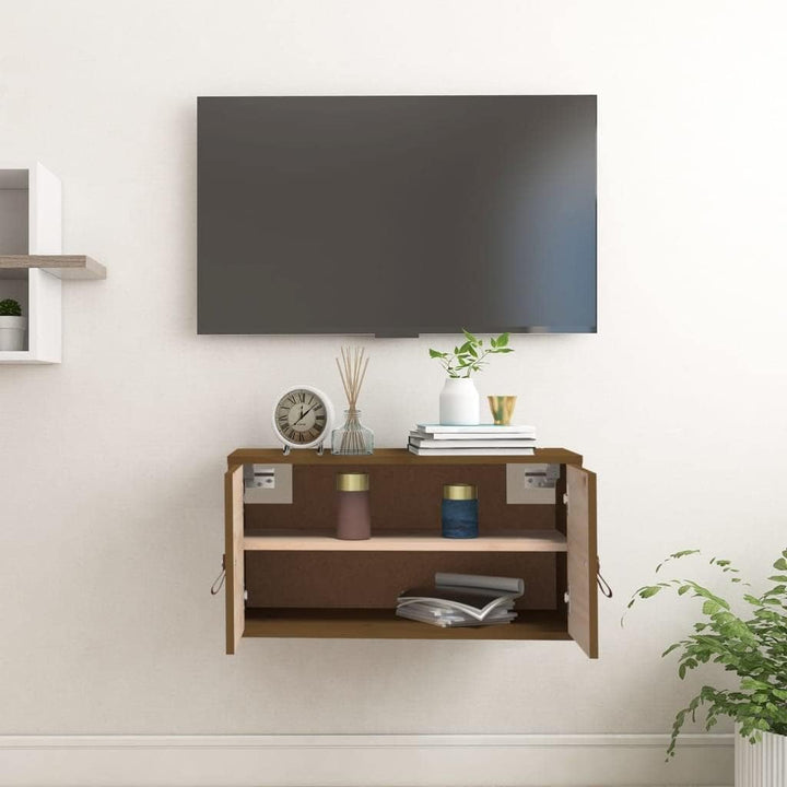 60x30x30 cm Wandschrank TV Schrank mit 2 Türen Hängeschrank Bücherregal Schweberegal Lagerschrank Sc
