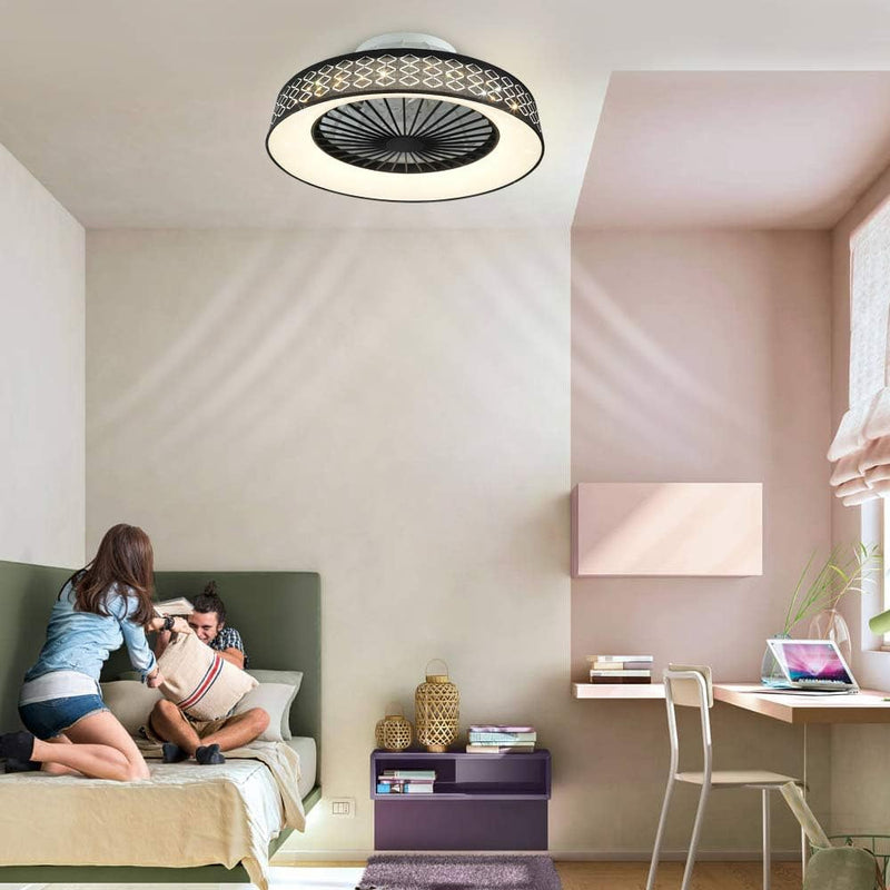 Depuley LED Deckenventilatoren mit Beleuchtung, Einstellbar Fan mit Fernbedienung und Timer, 30W Dim