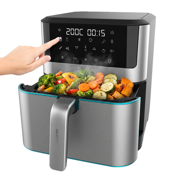 Cecotec Heissluftfritteuse Cecofry Supreme 8000 Hot. 8 L Kapazität, 1800 W, Edelstahl-Design, Touch-