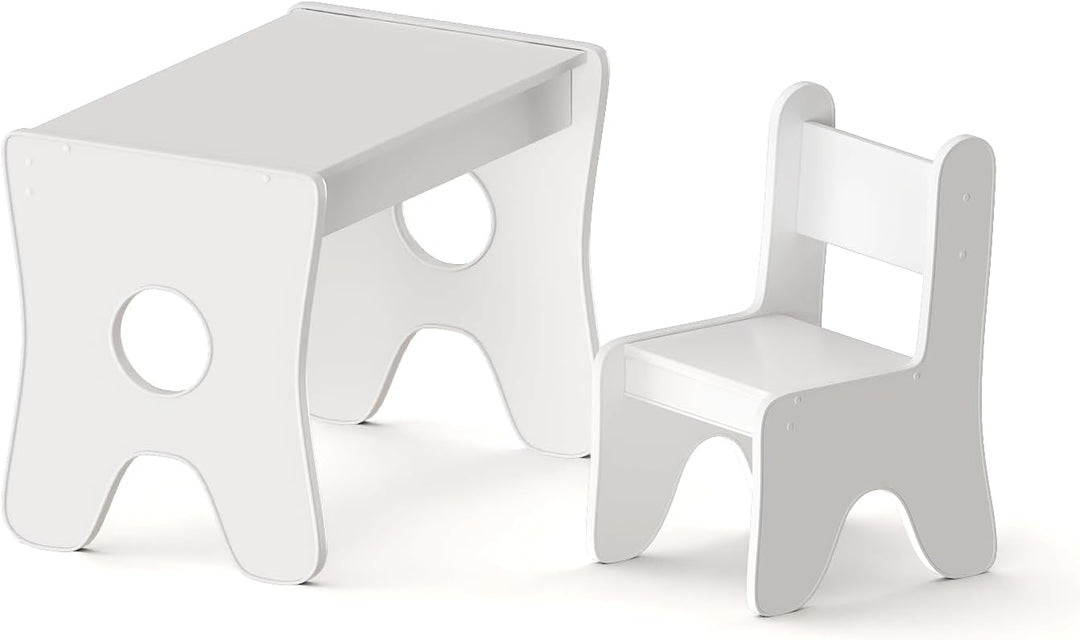 Happy Babies - Kinderschreibtisch-Stuhl-Set, ergonomischer Spieltisch mit geräumiger Schublade - Kin