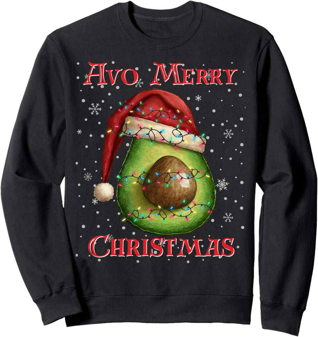 Avo Merry Christmas Lustiges Avocado-Wortspiel "Have a Merry Christmas" Sweatshirt