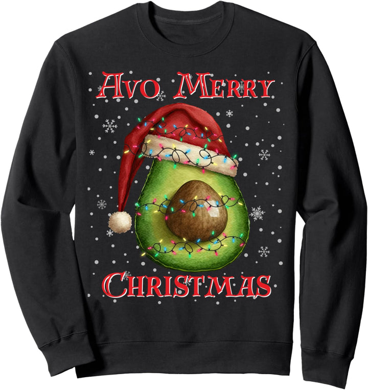Avo Merry Christmas Lustiges Avocado-Wortspiel "Have a Merry Christmas" Sweatshirt