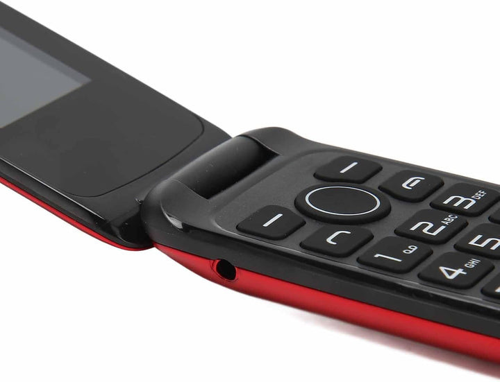 Klapptelefon für Senioren, Entsperrt, 3G LTE Dual SIM, Grosse Tasten mit Lautsprecher, Grosse Tasten