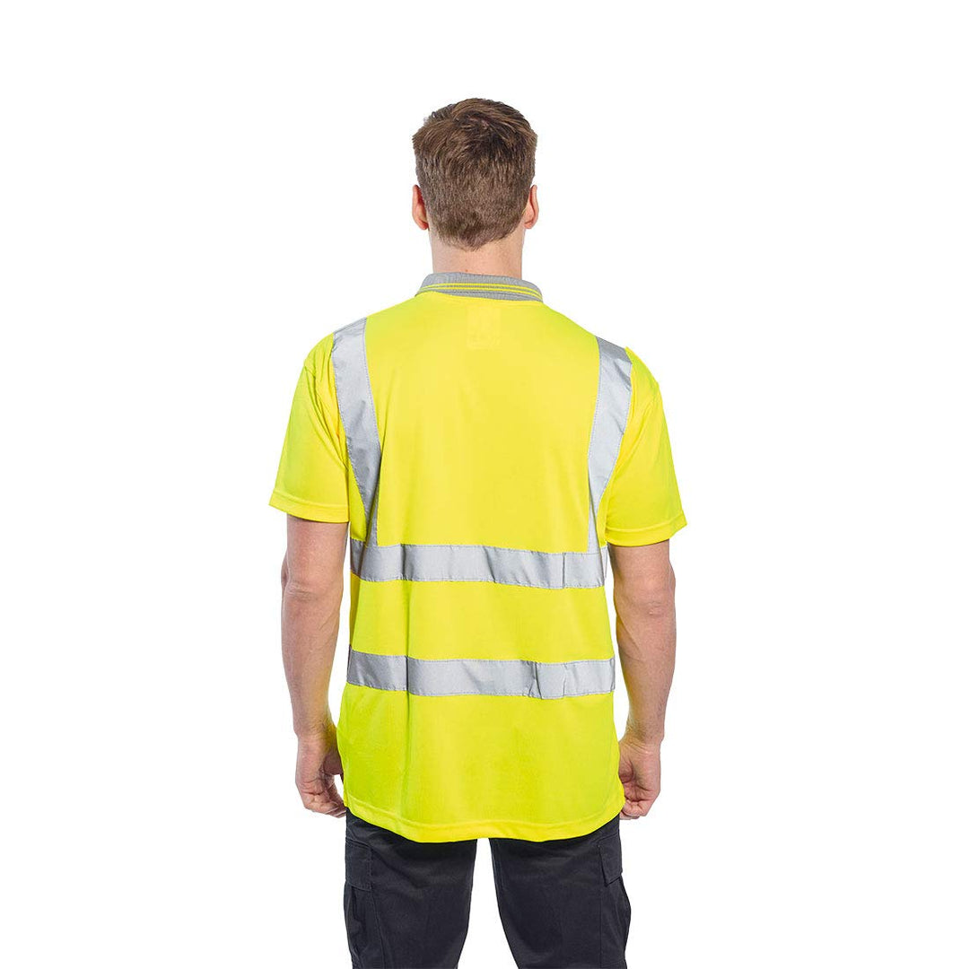 Portwest Hi-Vis Kurzarm-Polohemd S Gelb, S Gelb