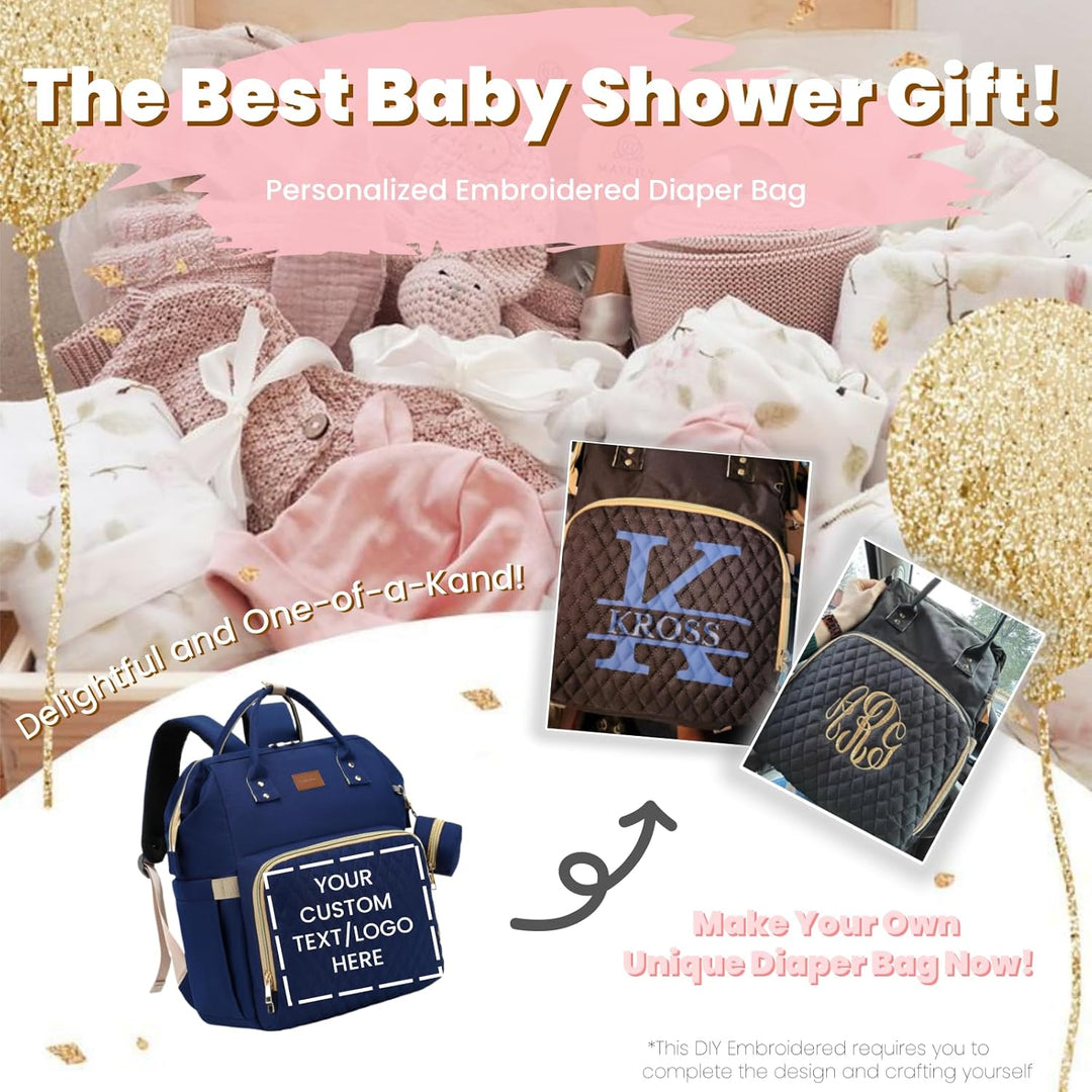 ROSEGIN Wickelrucksack Gross - Baby Wickeltasche Rucksack Wasserdicht & Leicht mit Wickelunterlage,