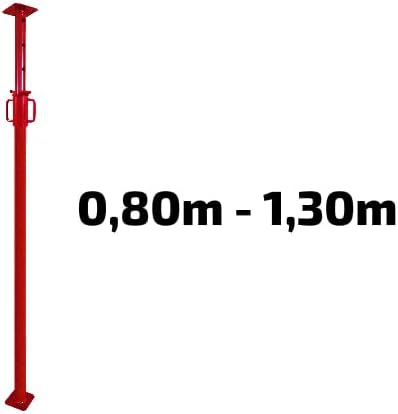 GBM Baustütze 0,8m bis 1,3m | Universalstütze 5kg | Montagestütze mit unverlierbarem Sicherheitshake
