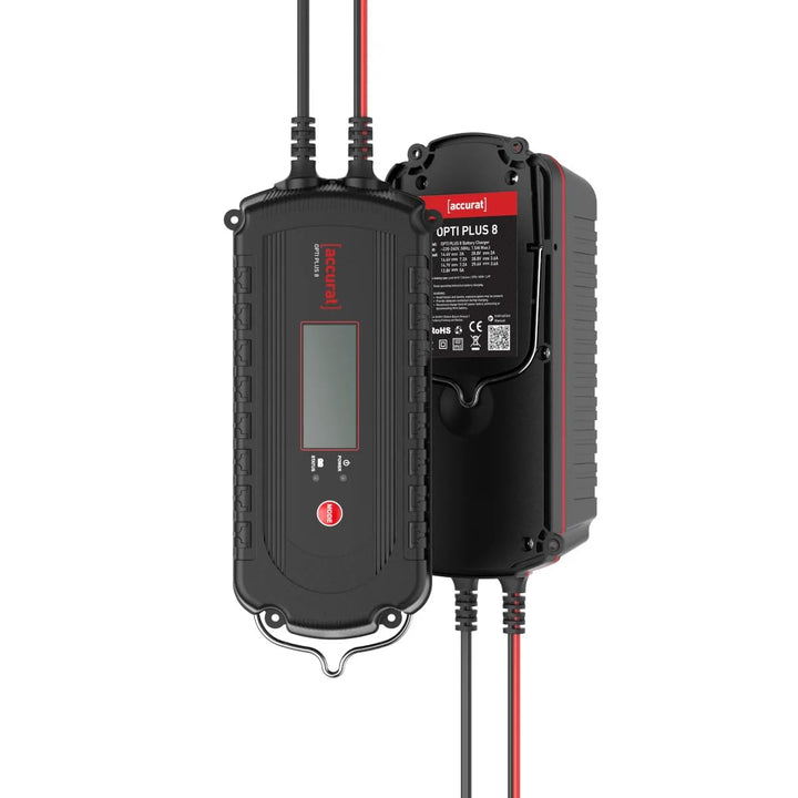 Accurat Opti Plus8 12V/24V7,2ABatterieladegerät Vollautomatisch fürAGM,Gel,EFB&LiFePO4Mikroprozessor