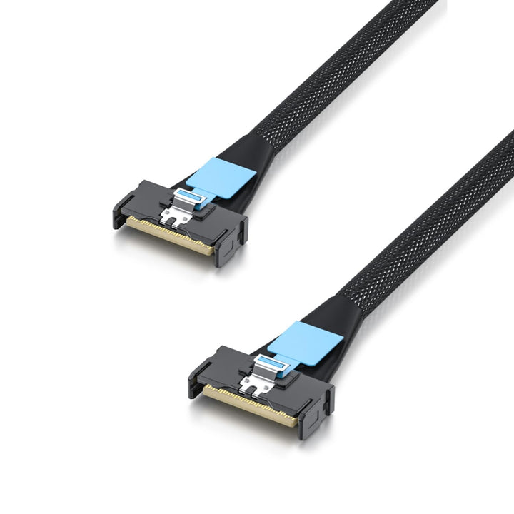 MCIO to MCIO 8X Cable, SFF-TA-1016, Mini Cool Edge IO, Straight, PCIe Gen5, 85-ohm, 0.5-m(1.65ft) MC