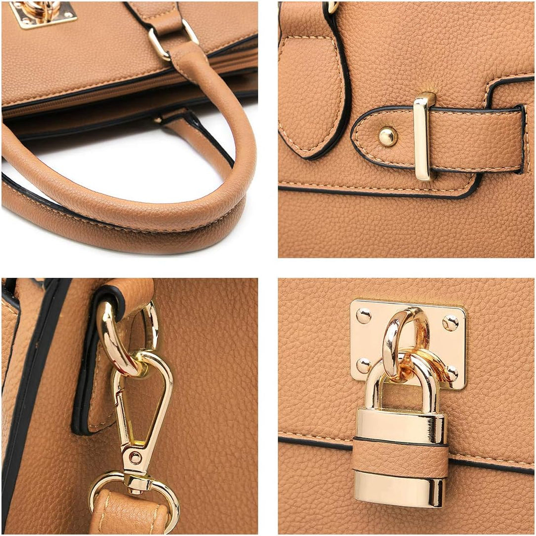 Dasein Women Handbags and Purses Ladies Shoulder Bag Top Handle Satchel Tote Work Bag with Matching