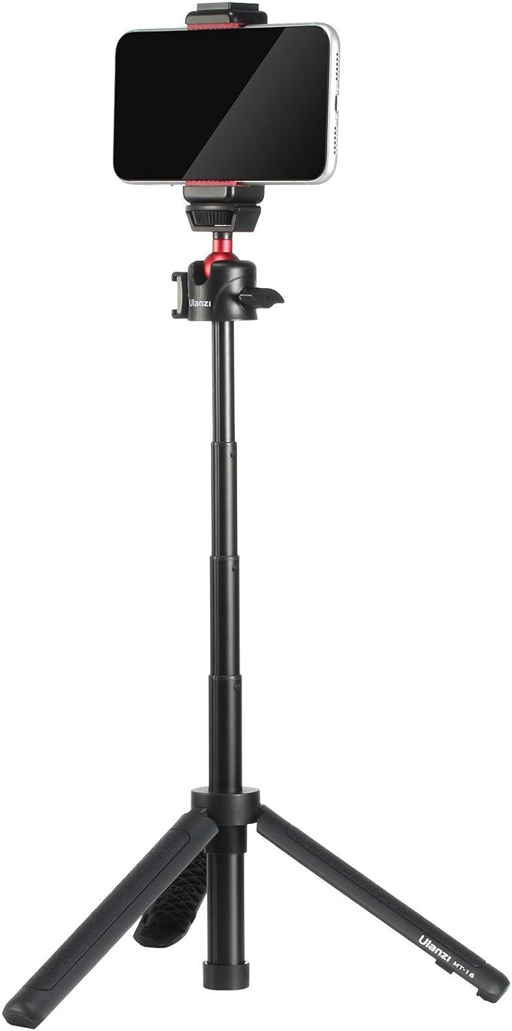 ULANZI MT-16 Stativ & Selfie Stick für Kamera und Smartphone - ausziehbares Tischstativ Halterung mi