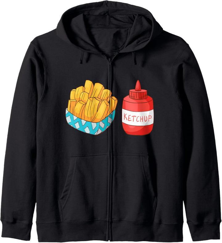 Fritten Pommes frites Ketchup Fast Food Imbiss French Fries Kapuzenjacke