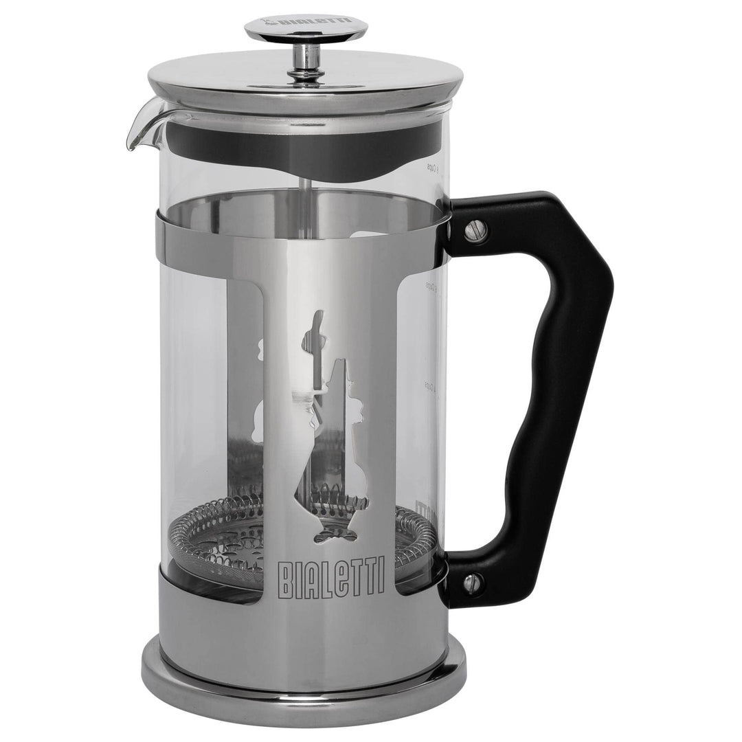 Bialetti 0003130/NW Cafetière Presziosa Kolben 1 L, 18/10 Stahl, 8 Tassen