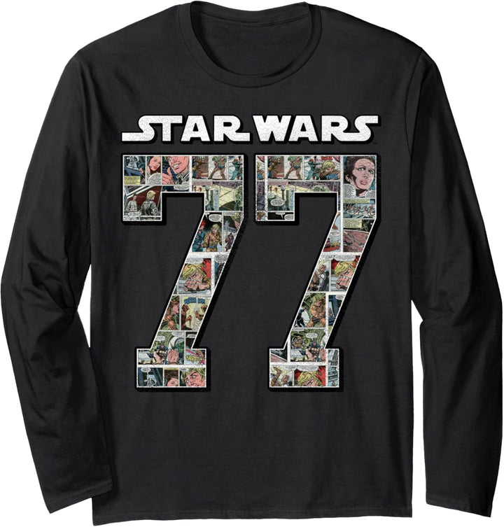 Star Wars Comic Filled '77 Logo Langarmshirt