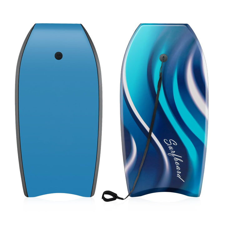 HOMASIS Leichtes Surfbrett, Bodyboard mit XPE-Brücke, Wellenbrett aus EPS-Schaumkern, Halbmond-Basis