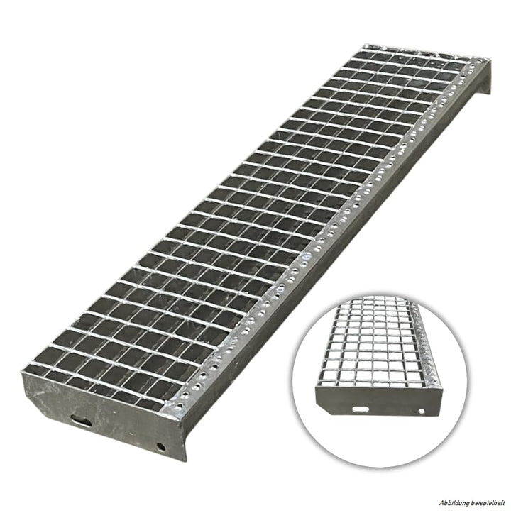 1 Stufen Treppe 70cm Breite Stahltreppe Standtreppe verzinkt Geschosshöhe 20cm